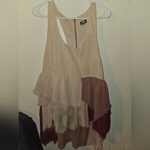 H & M Womans Ruffle Top Size Xl